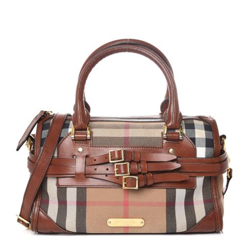 BURBERRY House Check Bridle Calfskin Medium Alchester